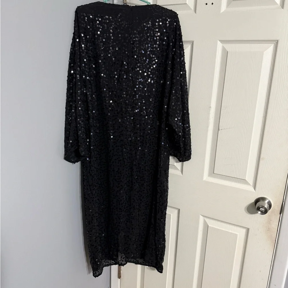 Elegant Black Sequin Dress - Picture 3 of 4